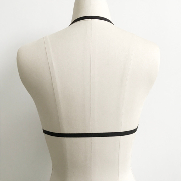 Elastic Cage Bra Strap Halter Bra - Picture 5 of 5